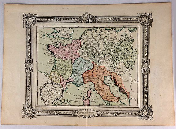 RIZZI-ZANNONI, G., Carte de l’Empire de Charle-Magne…, antique map, old maps