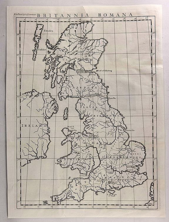 RAPIN DE THOYRAS., Britannia Romana., antique map, old maps