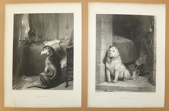 H Beckwith – Sir Edwin Landseer , (2 separate titles...) High Life & Low Life., antique map, old maps