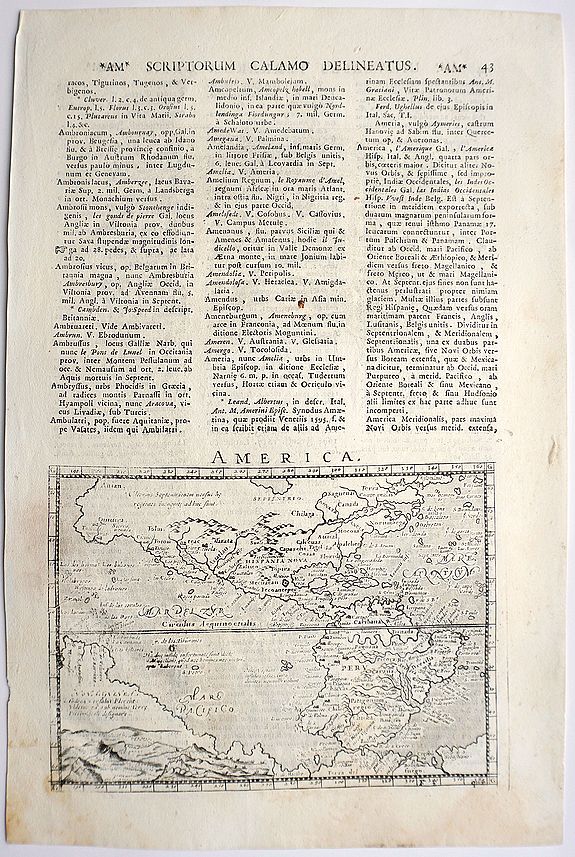 MAGINI, Giovanni Antonio., America., antique map, old maps