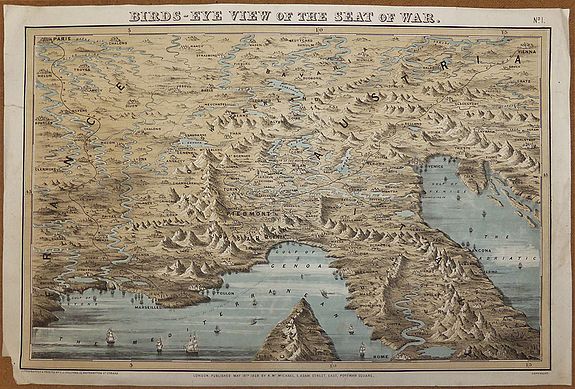 McMichael, R., Birds - Eye View of the Seat of War...No1., antique map, old maps