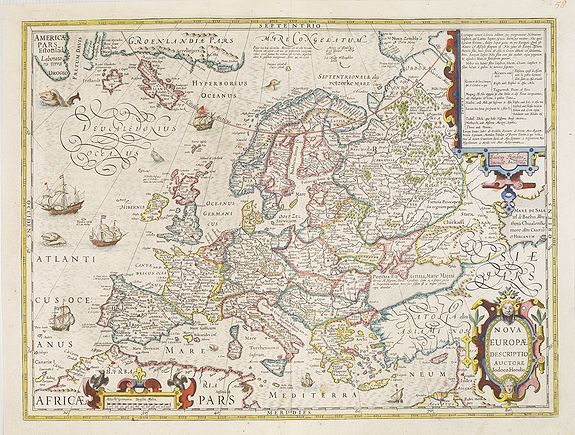 MERCATOR, G. / HONDIUS, J., Nova Europae descriptio..., antique map, old maps