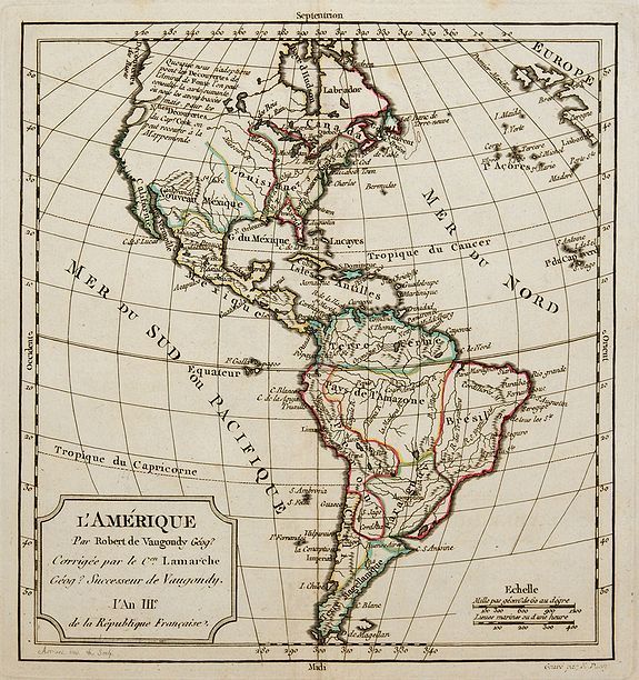 ROBERT DE VAUGONDY, G., L\'Amérique., antique map, old maps