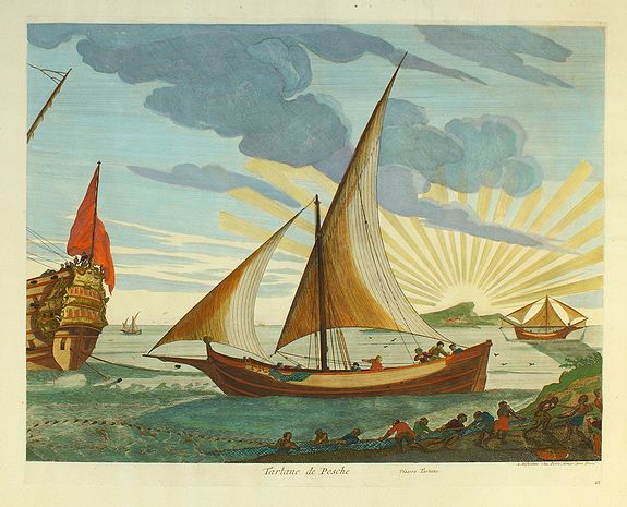 MORTIER, P., Tartane de Pesche., antique map, old maps