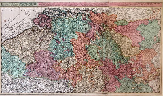 ALLARD, C., Theatre de la Guerre dans les Pais-Bas, et Lieux circonvoisins, qui Represente les Electorates de Cologne, de Treves & de Mayence?, antique map, old maps