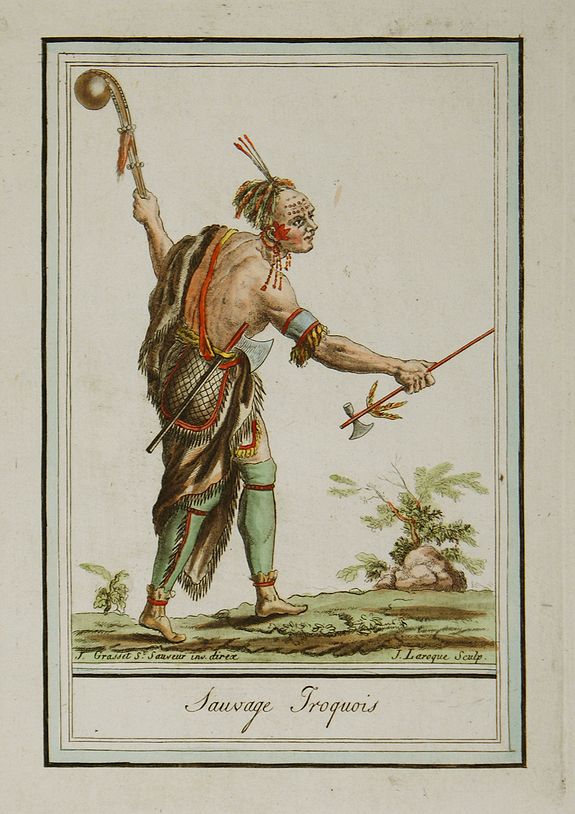 GRASSET de SAINT-SAUVEUR, J., Sauvage Iroquois., antique map, old maps