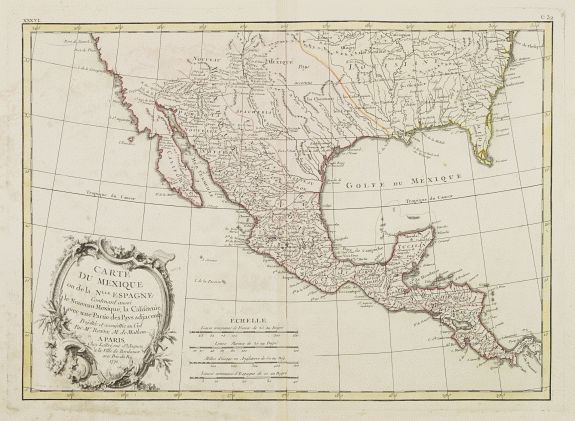 Carte Du Mexique ou de la Nlle. Espagne Contenant aussi le Nouveau Mexique, la Californie, avec une Partie des Pays adjecents . . . 1771