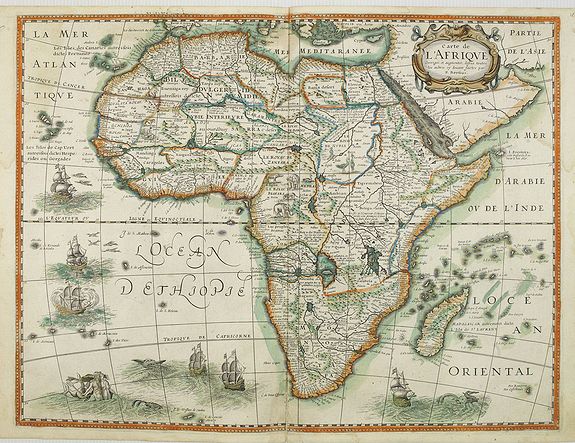 Carte de L'Afrique, corrige et augmente desus toutes les autres cy deuant faictes par P. Bertius