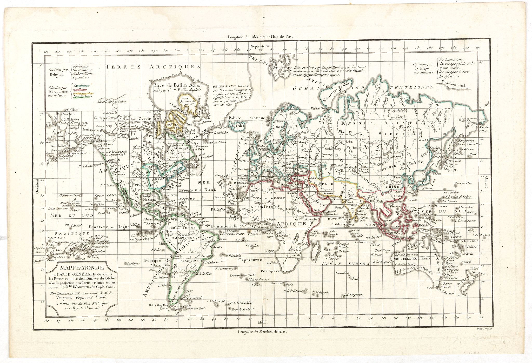 Mappe-Monde ou Carte Generale de toutes les Parties connues