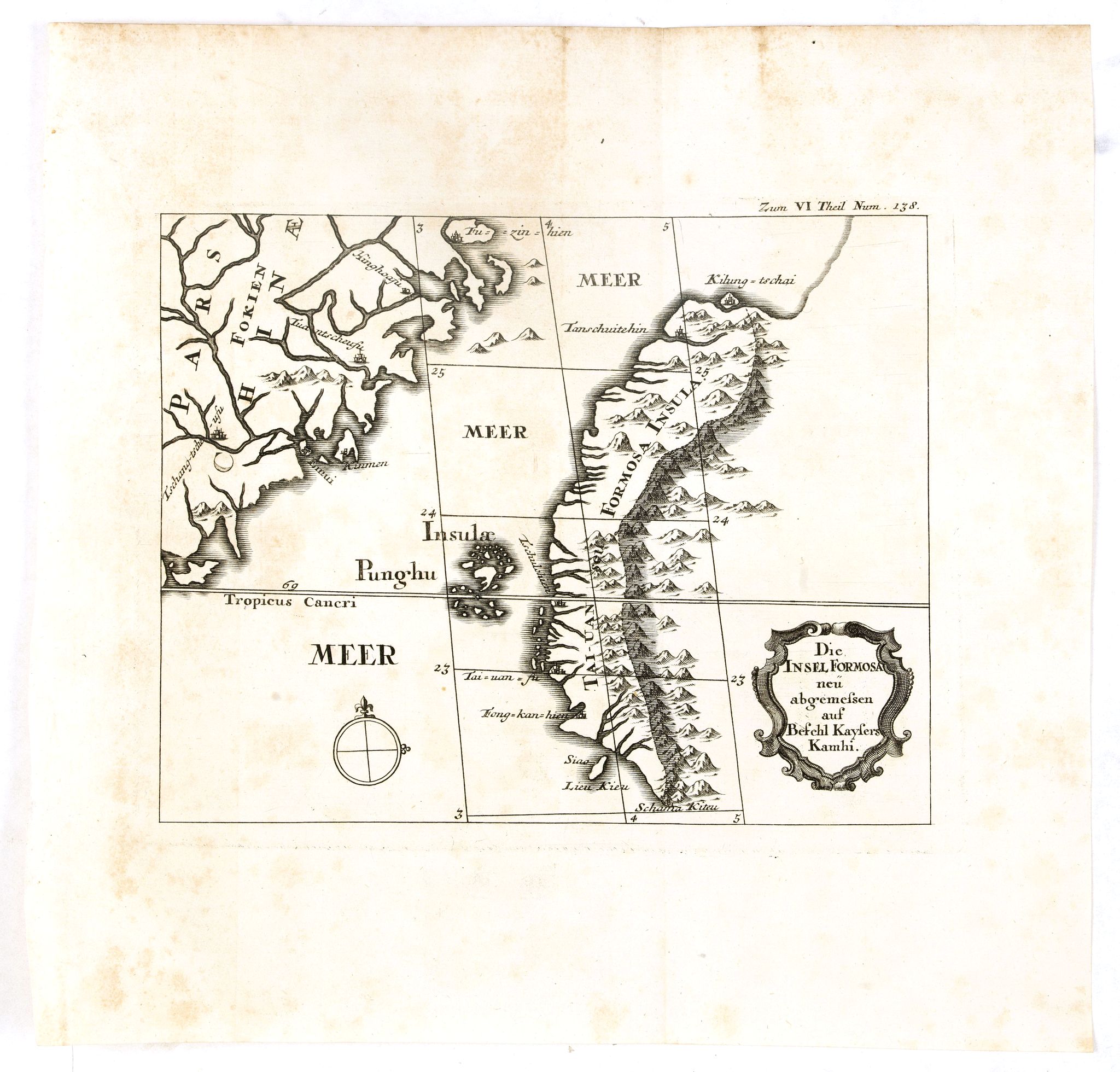 Die Insel Formosa neu abgemessen auf Befehl Kaysers Kamhi