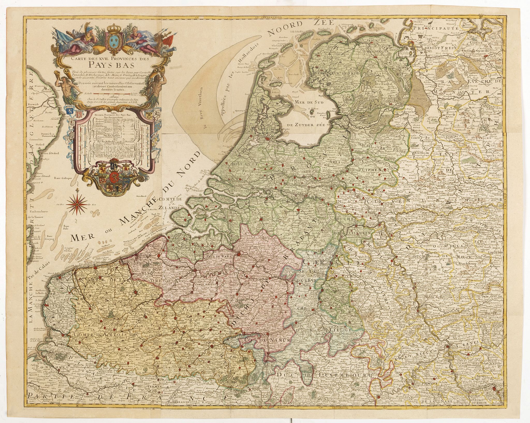 Carte des XVII provinces des Pays-Bas . . .