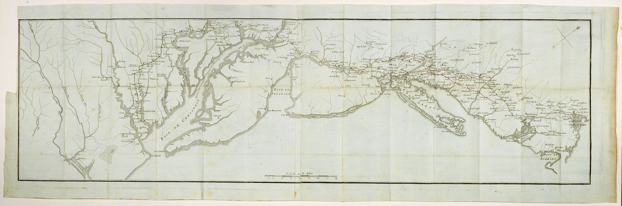 [Route of the Continental Army from Boston to Yorktown]