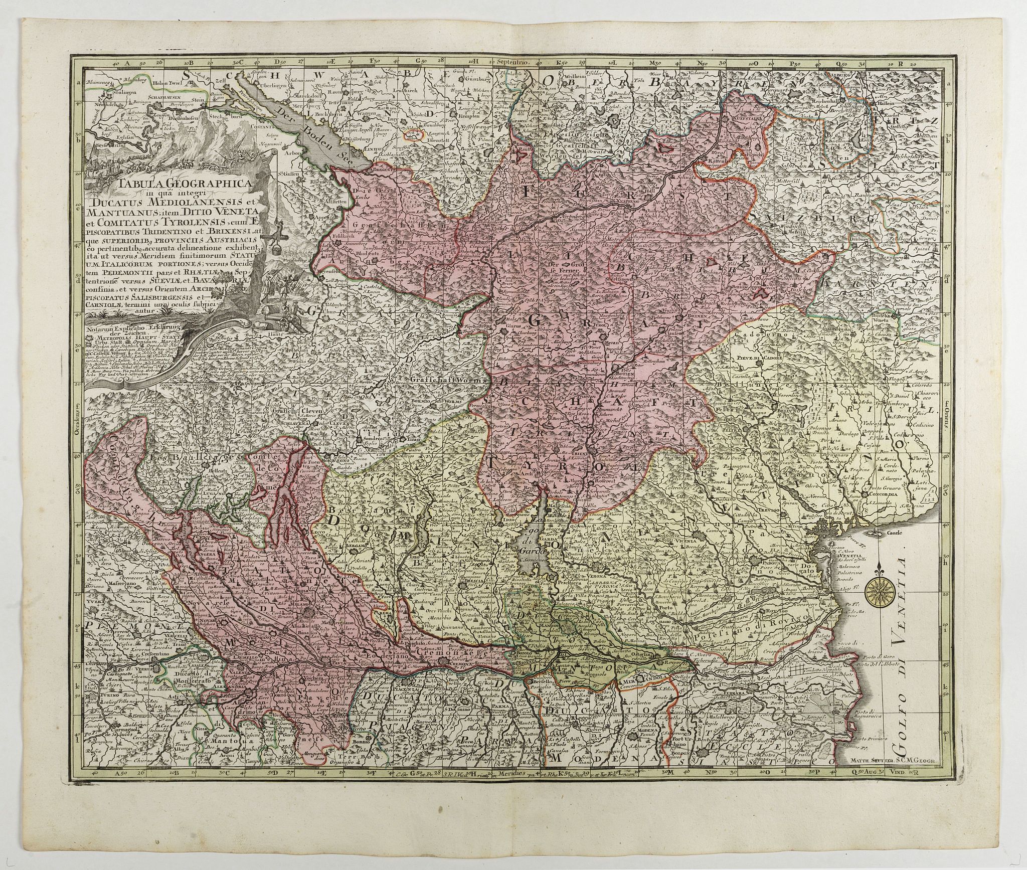 Tabula Geographica in qua integri Ducatus Mediolanensis. . .