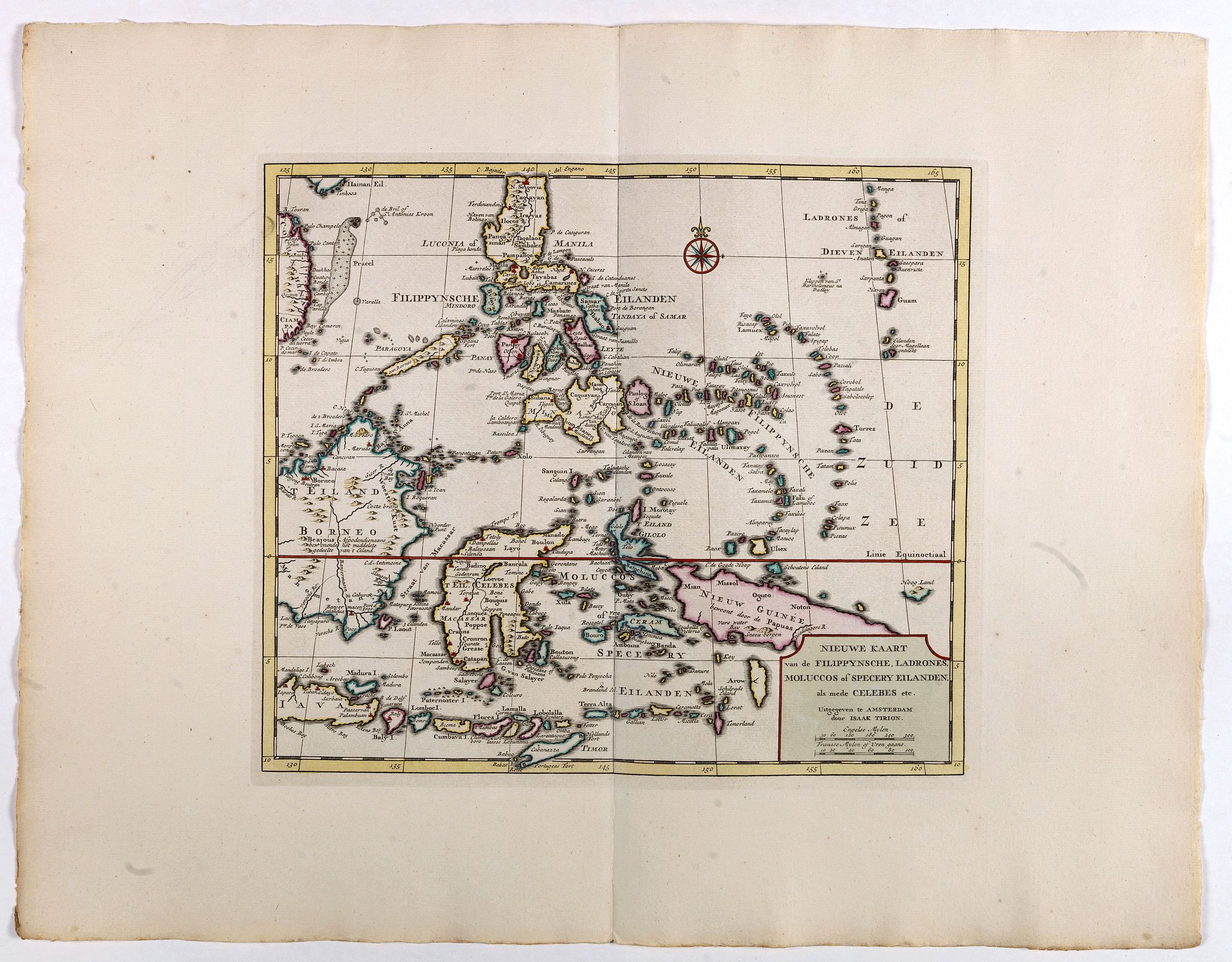 Nieuwe kaart van de Filippynsche, Ladrones, Moluccos of Specery Eilanden als mede Celebes etc.