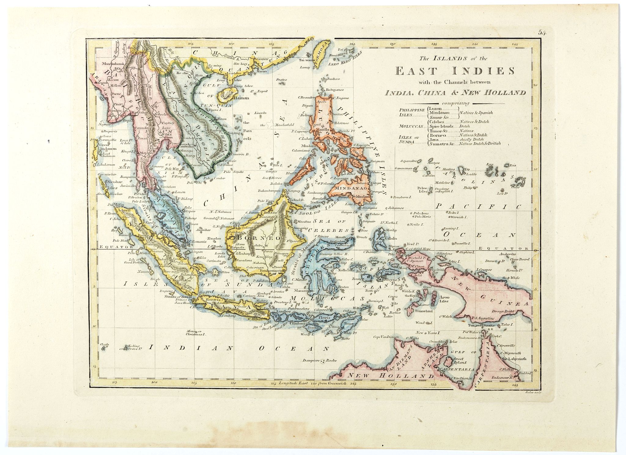 The Islands of the East Indies with the Channels between India, China & New Holland