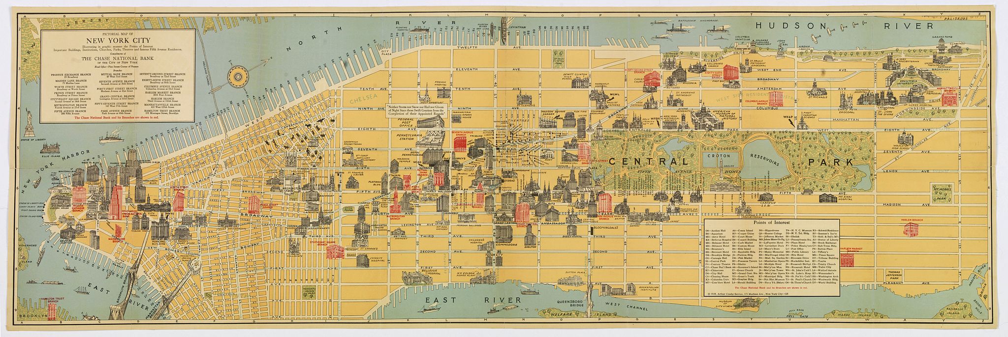 Pictorial map of New York City. . .