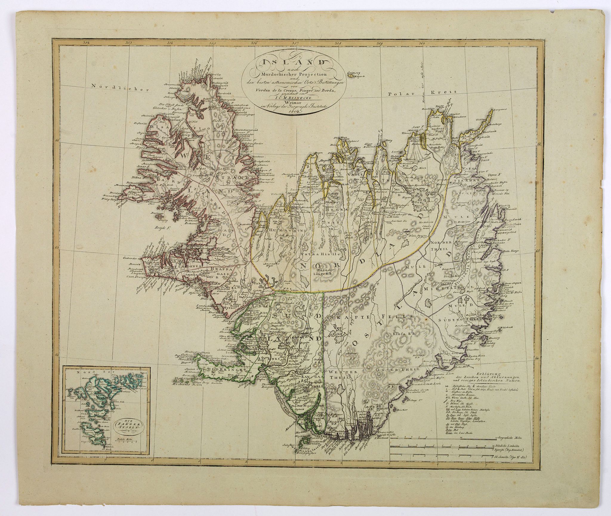 Island nach Murdochisher Projection. . .