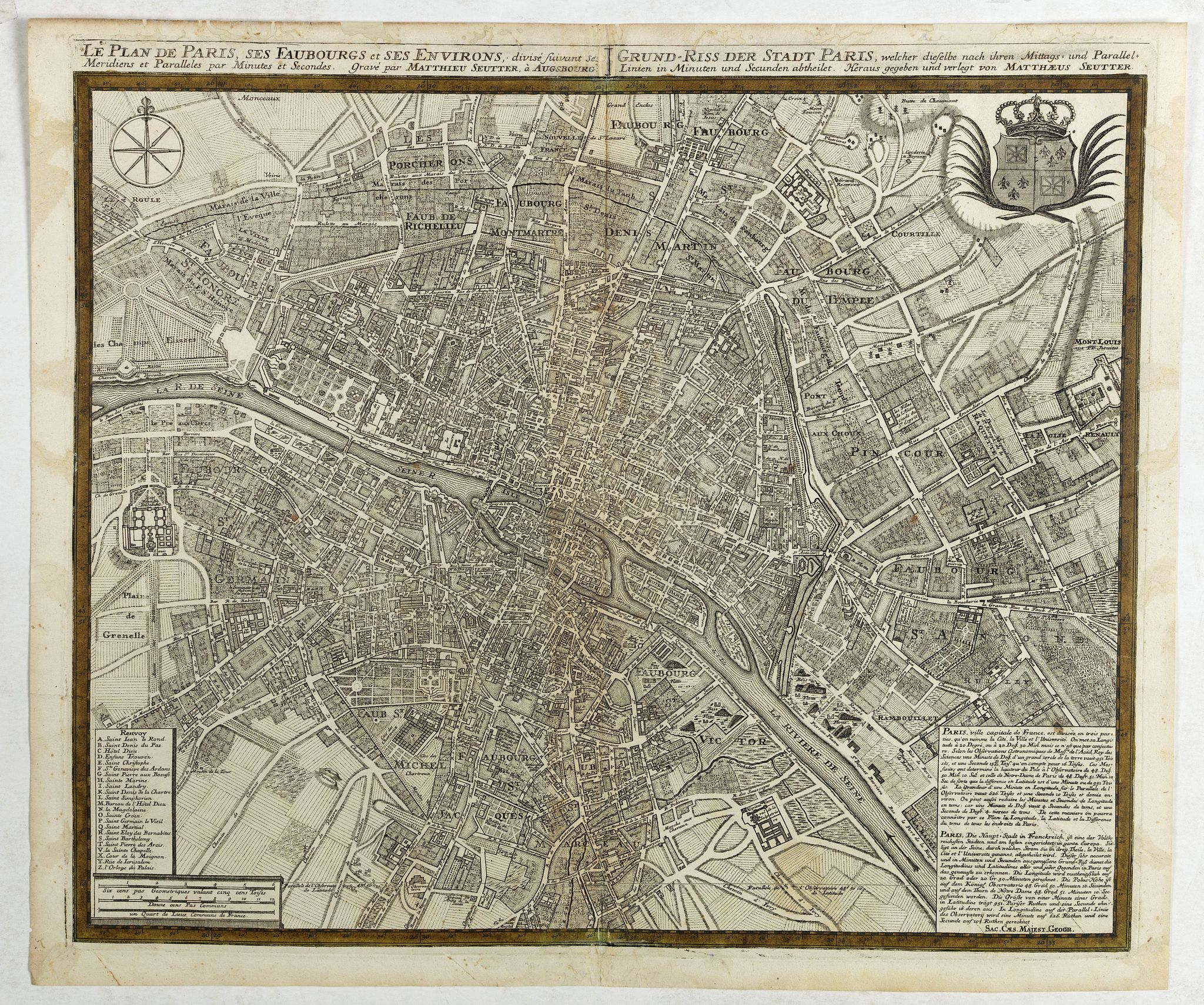 Le Plan de Paris, ses Faubourgs et ses Environs 