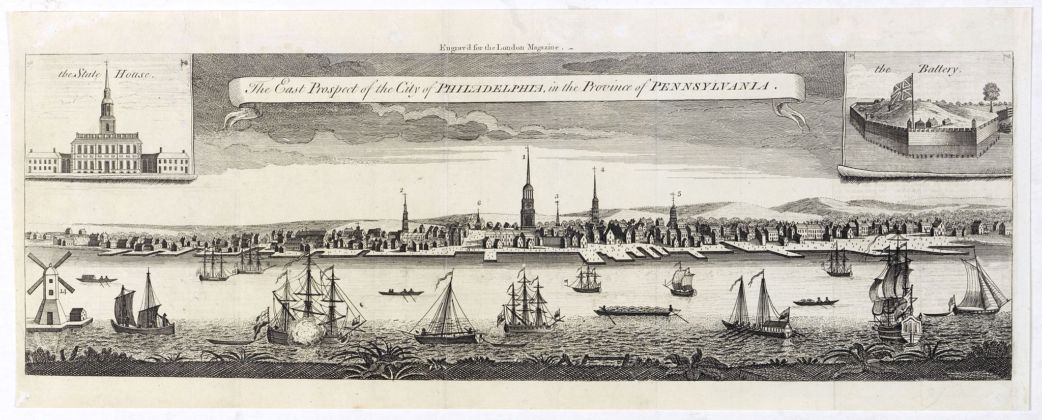 The East Prospect of the City of Philadelphia, in the Providence of Pennsylvania