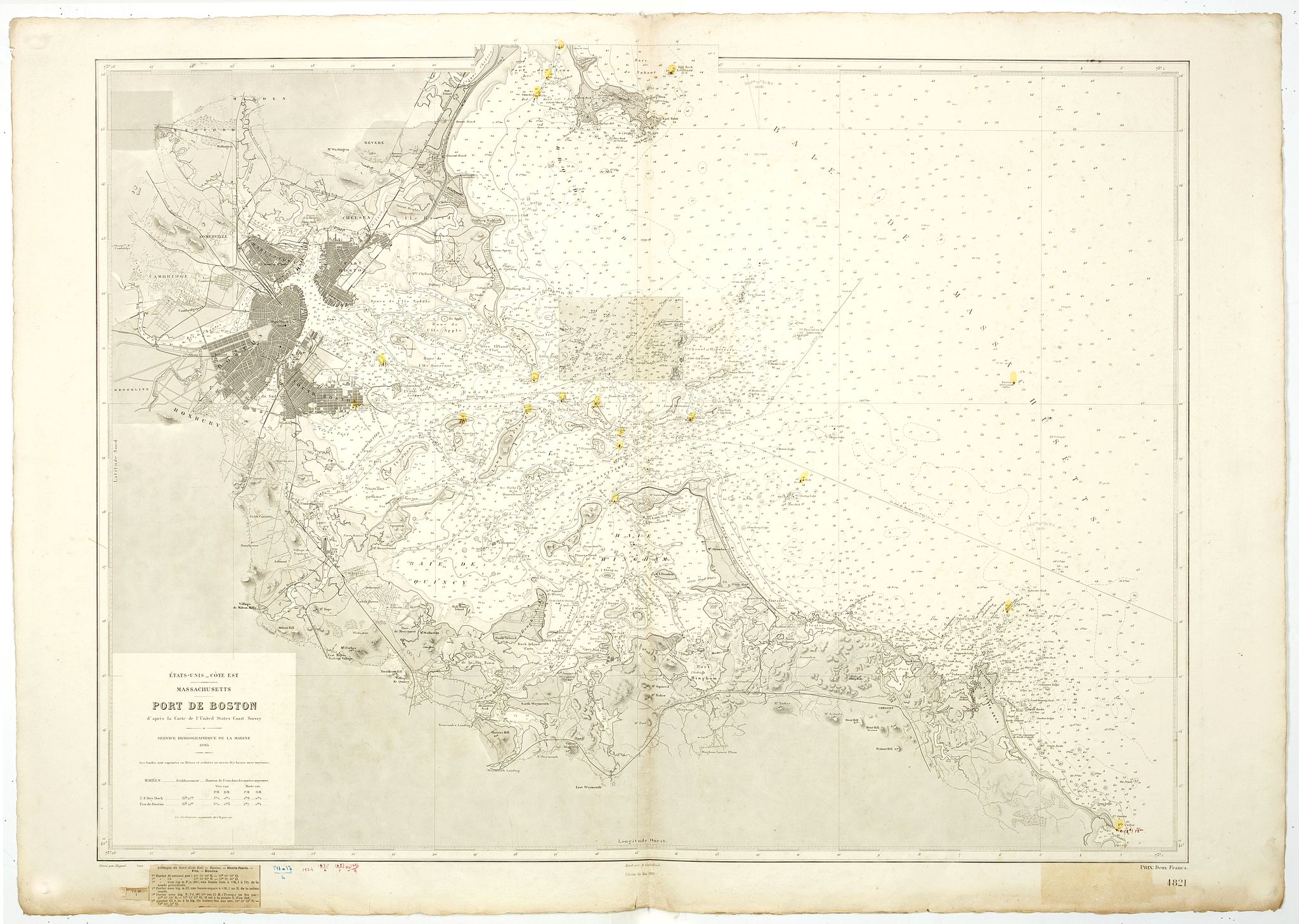 Port de Boston d'aprs la carte de l'United Coast Survey