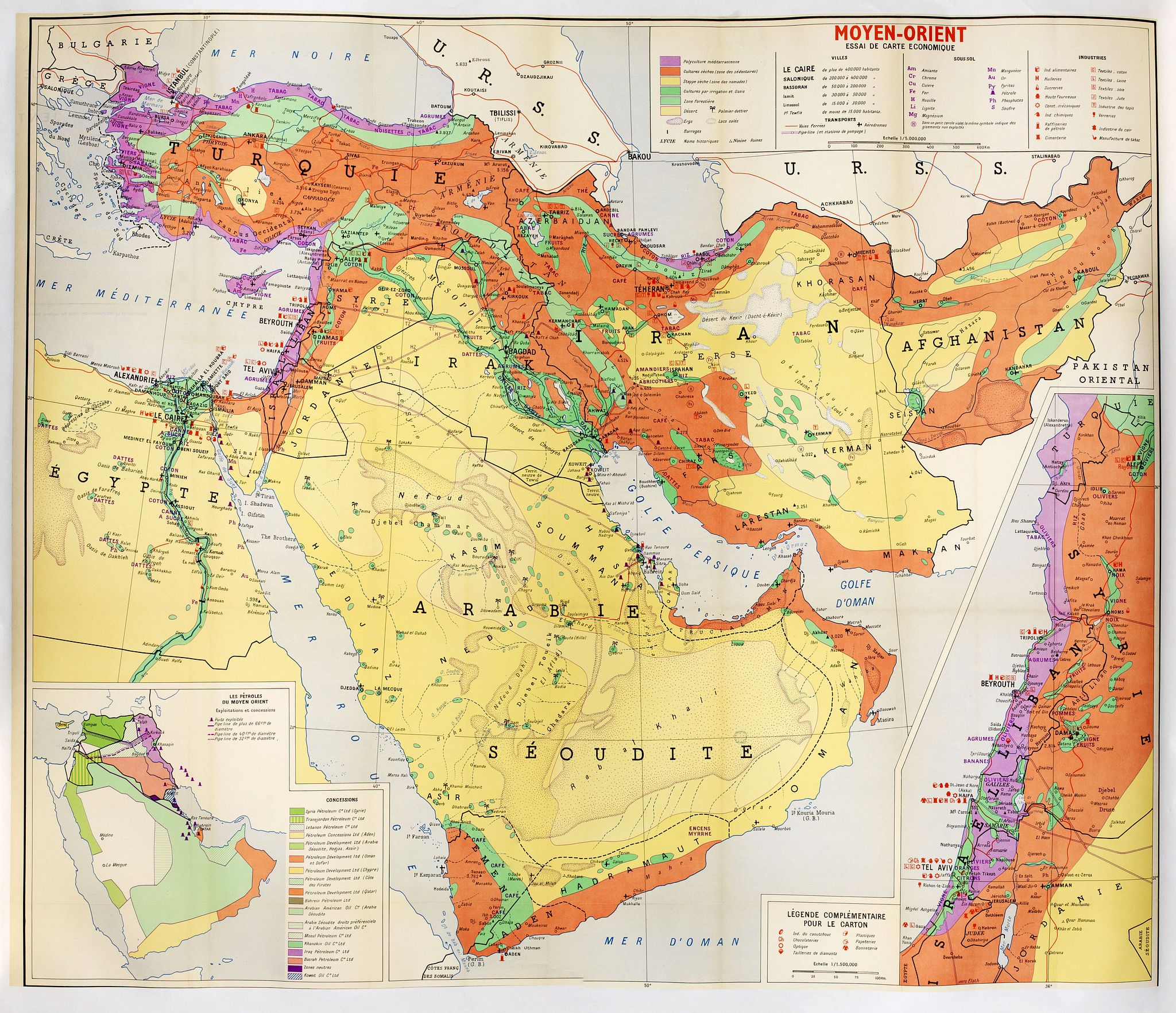 Moyen-Orient essai de carte conomique