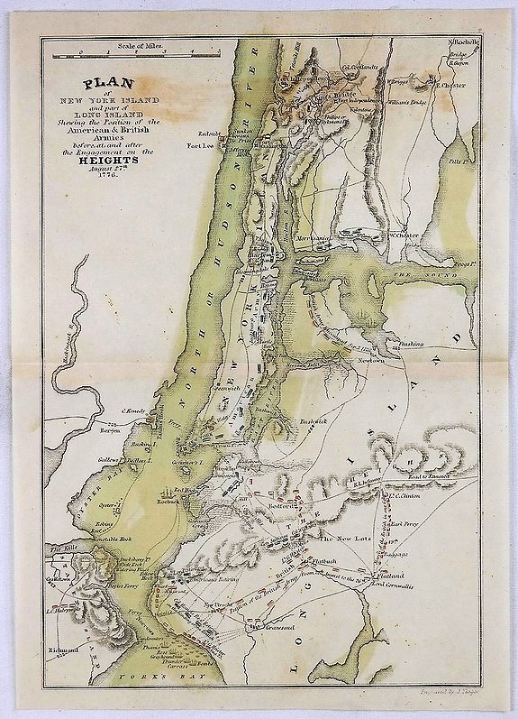 Plan of New York Island and part of Long Island Shewing the Position of the American & British Armies. . .