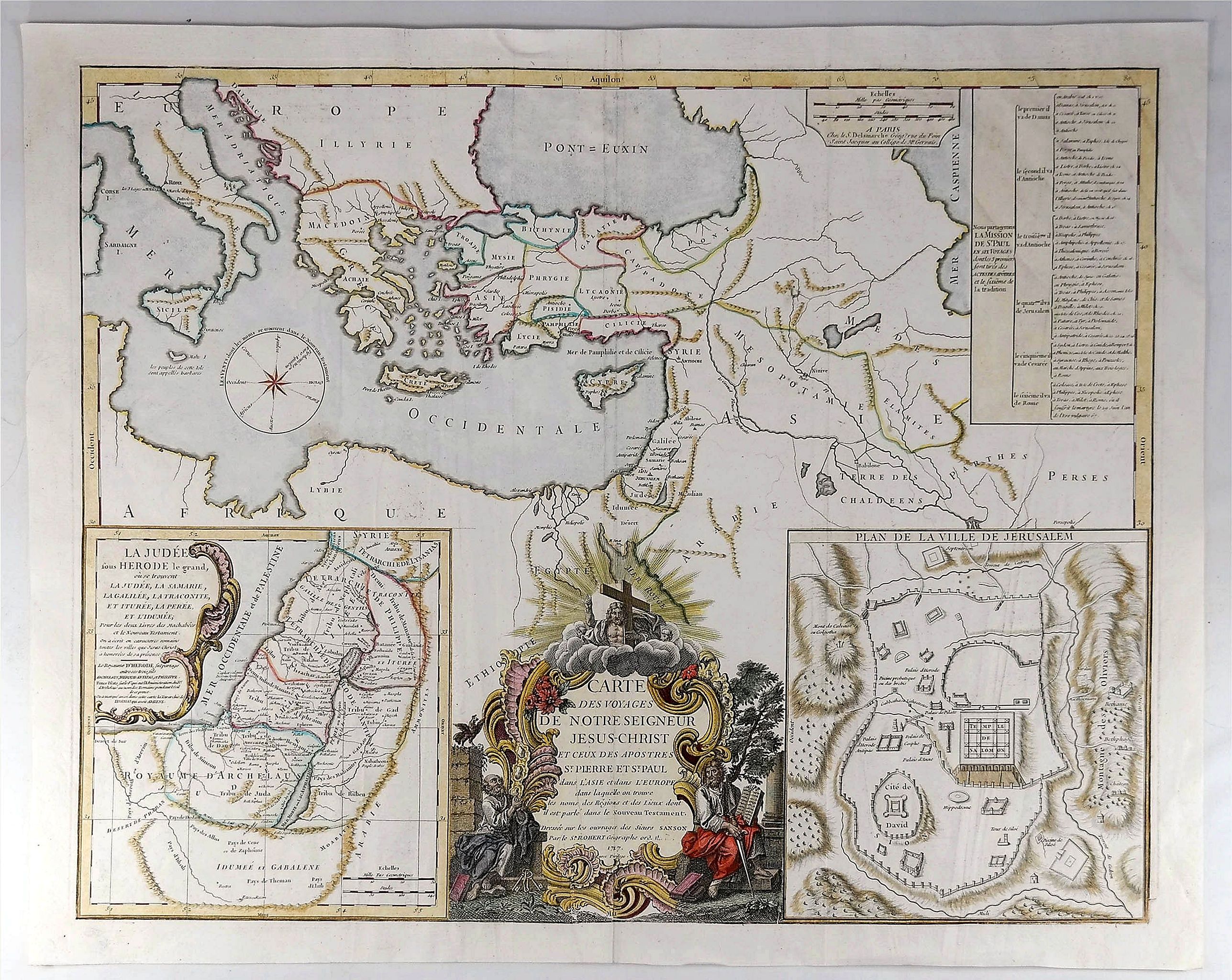 Carte des Voyages de Notre Seigneur Jesus Christ. . .