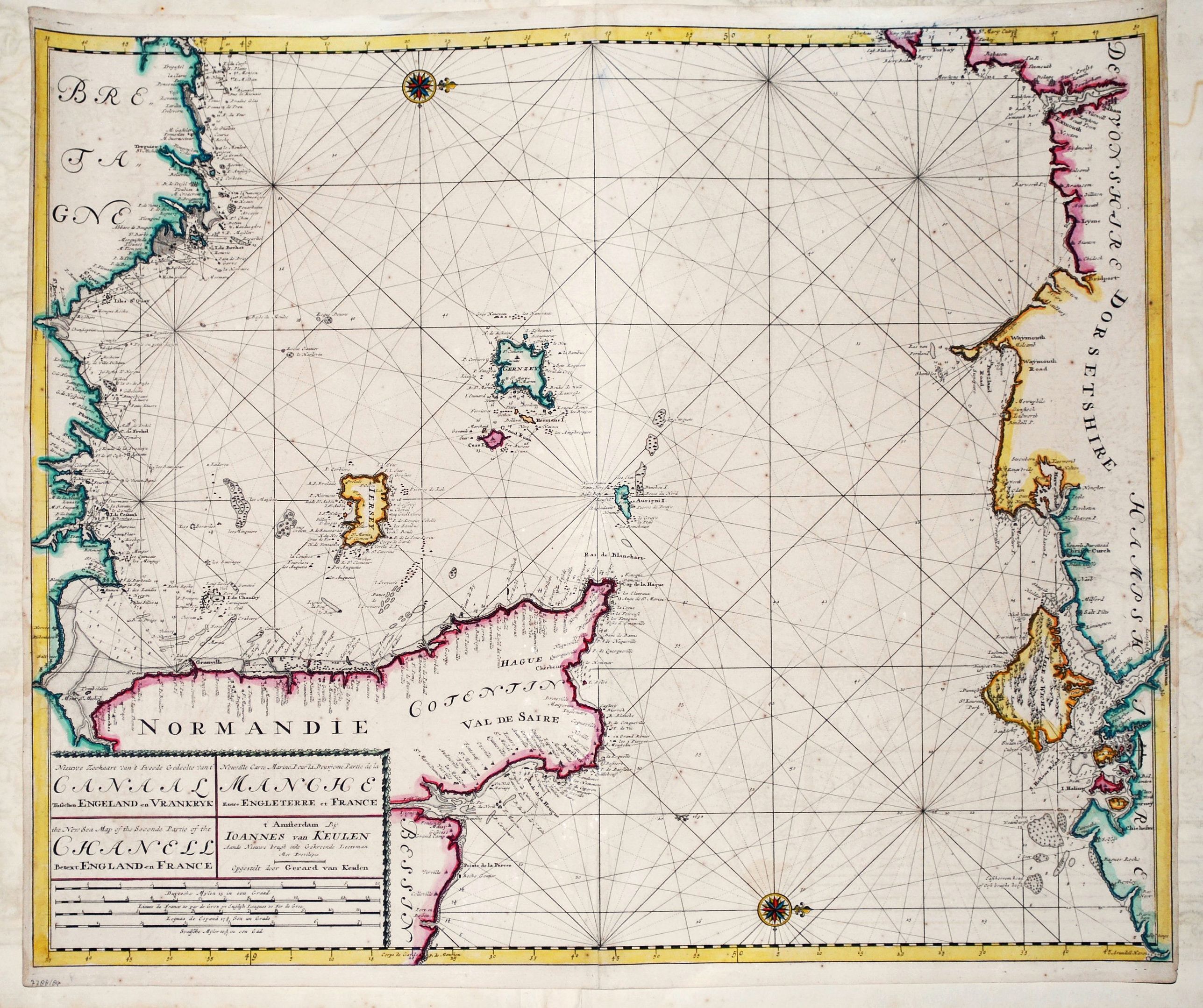 	Nieuwe Zeekaart van het Tweede gedeelte van het Canaal Tusschen Engeland en Vrankryk / ...Chanell betwext England and France