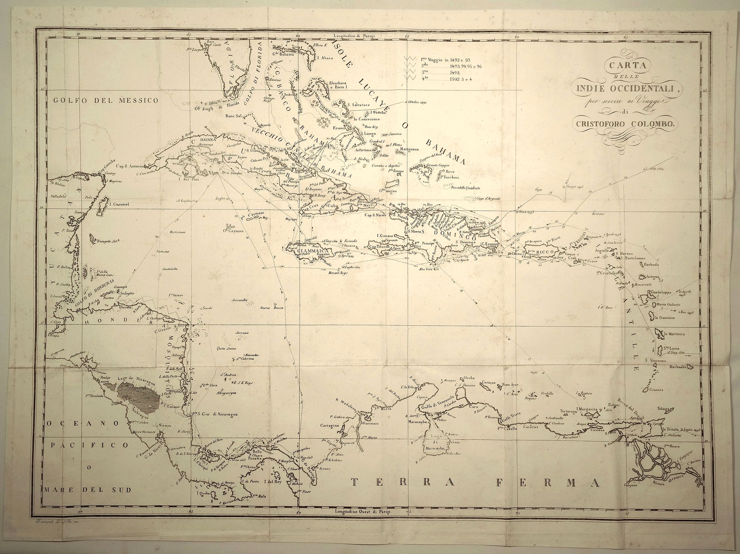 Carta delle Indie Occidentali, per servire ai viaggi di Cristoforo Colombo