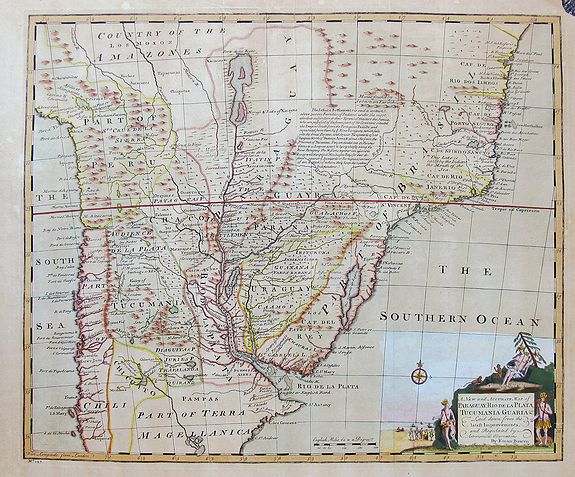 A New and Accurate Map of Paraguay, Rio De La Plata, Tucumania Guaria &c.