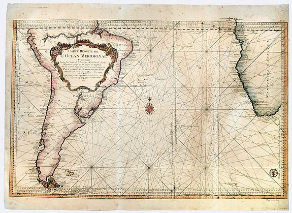 Carte Reduite de l'Ocean Meridional Contenant Toutes les Costes de l'Amerique Meridionale depuis l'Equateur