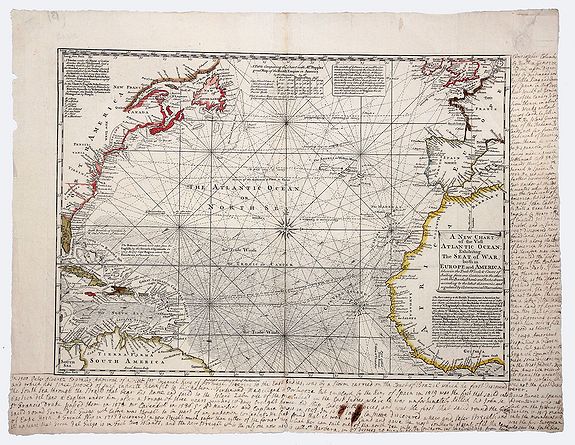 A New Chart of the Vast Atlantic Ocean; Exhibiting the Seat of War, both in Europe and America