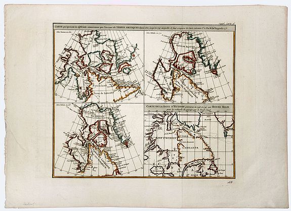 	Carte qui Represente les Differentes Connoissances que l'on a eues des Terres Arctiques depuis 1650 jusqu'en 1747 