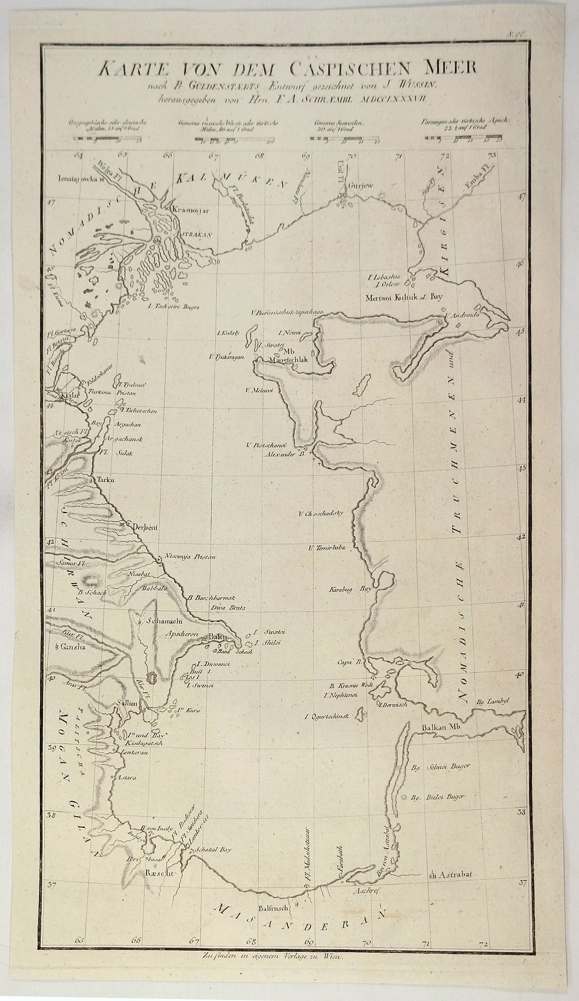 Karte Von Dem Caspischen Meer.