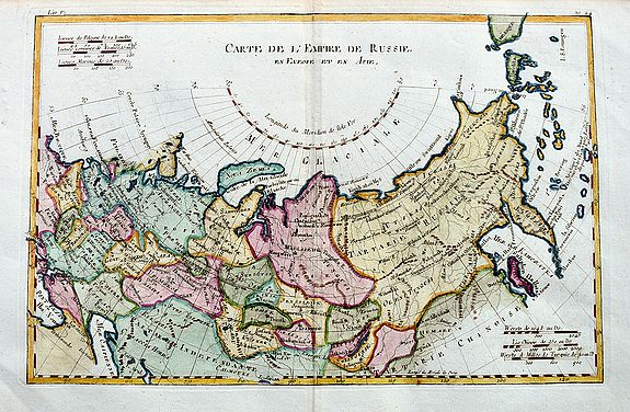Carte de l'empire de Russie en Europe et en Asie.