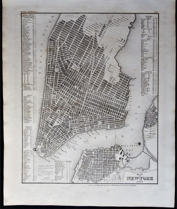 Plan von New-York 1844.