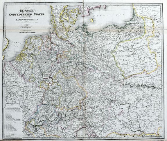 Map of the Germanic Confederated States, including the Kingdom of Prussia, as Settled by the Act of Congress at Vienna, June 9th 1815.