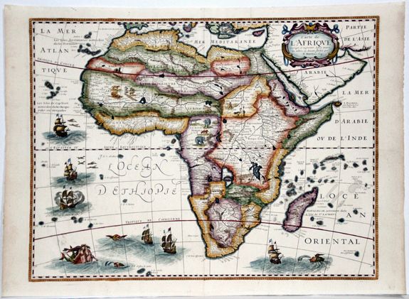 Carte de L'Afrique Corrigee, et augmentee dessus toutes les aultres cy devant faictes par P. Bertius 1640.[Tavernier]