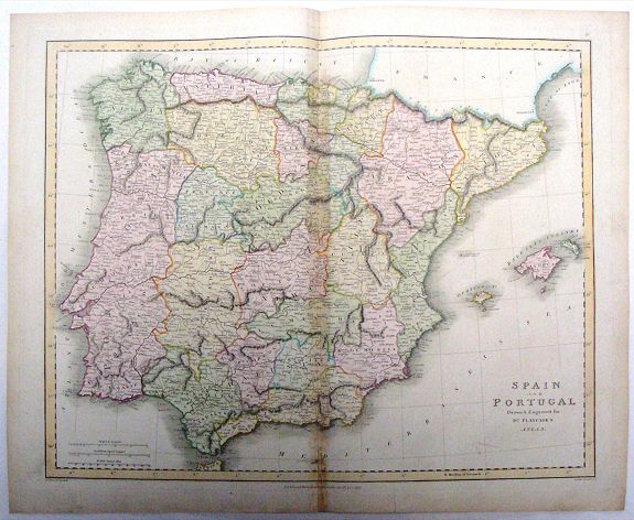 Spain and Portugal drawn & engraved for Dr. Playfair's Atlas