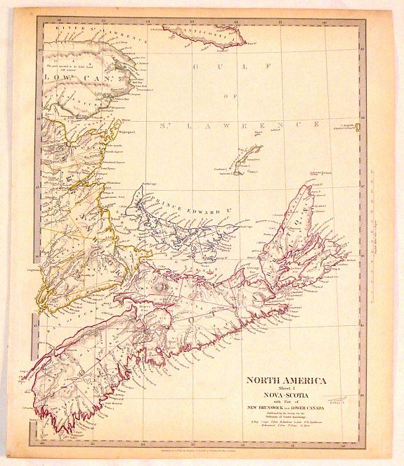 North America (Sheet 1) Nova Scotia with Part of New Brunswick and Lower Canada