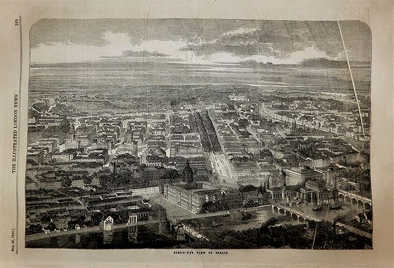 Birds Eye View of Berlin in 1858