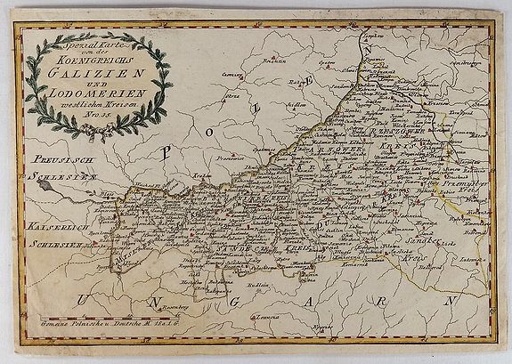 Spezial Karte von des Koenigreichs Galizien und Lodomerien Westlichen Kreisen