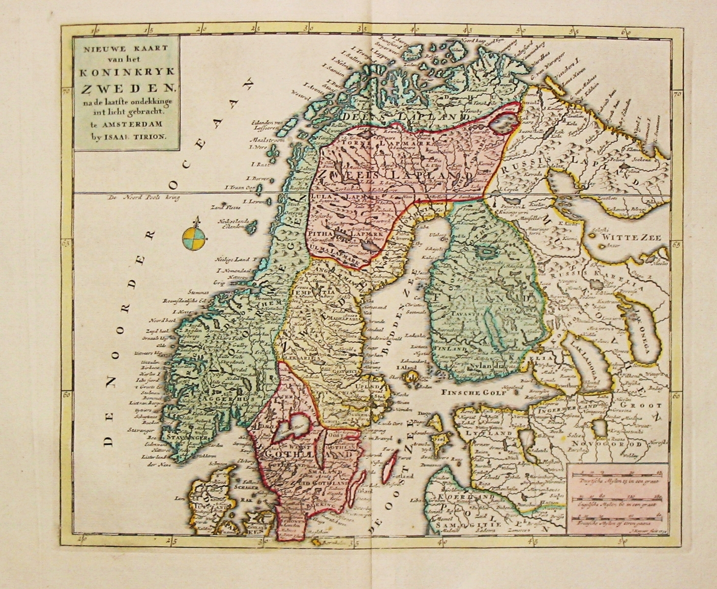 [a lot of 14 maps prints of Denmark / Scandinavia] Le Royaume de ...