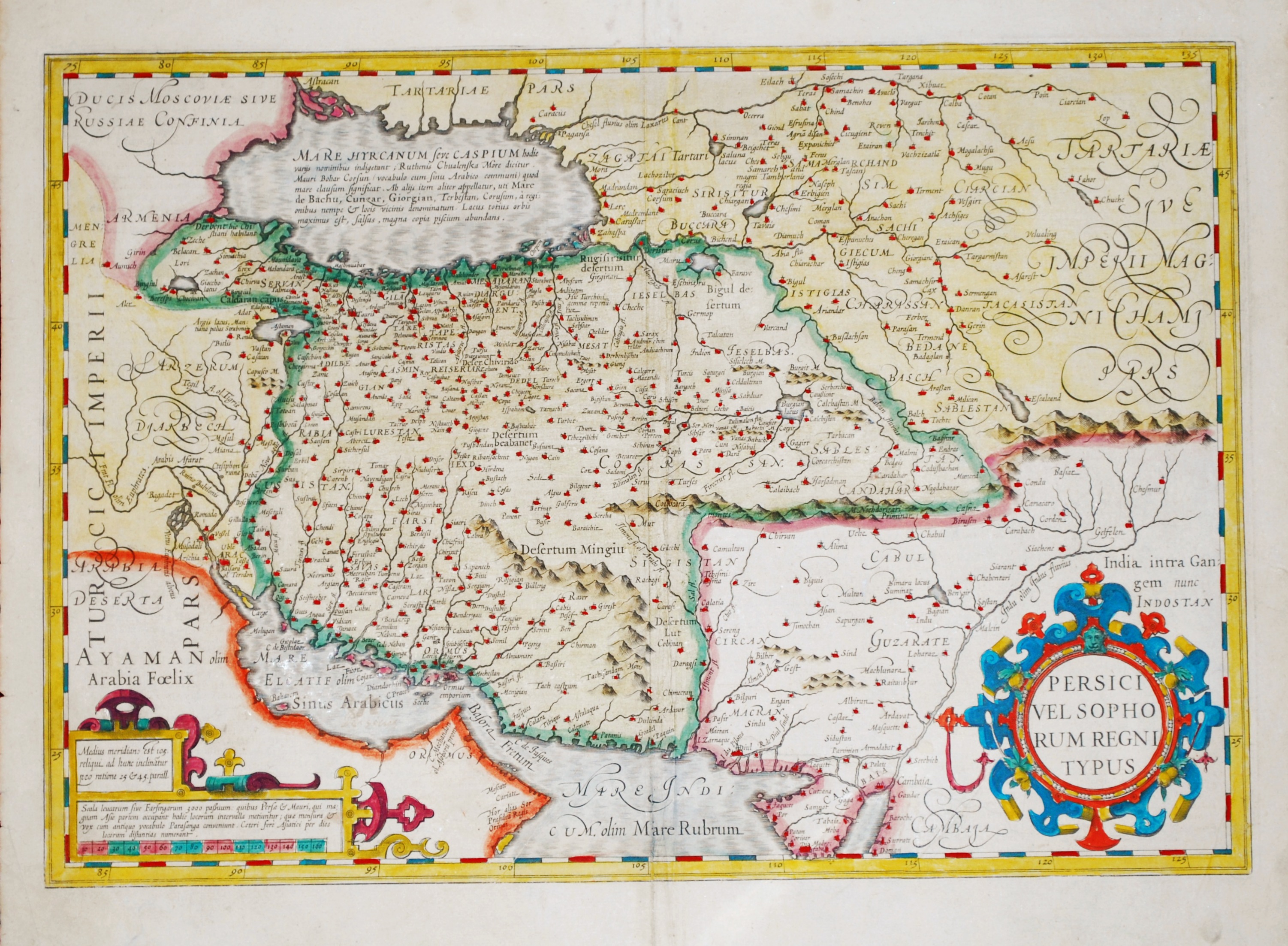 [8 items of Iran] Antique map of Iran] Nieuwe Kaart van ‘T Rijk van ...