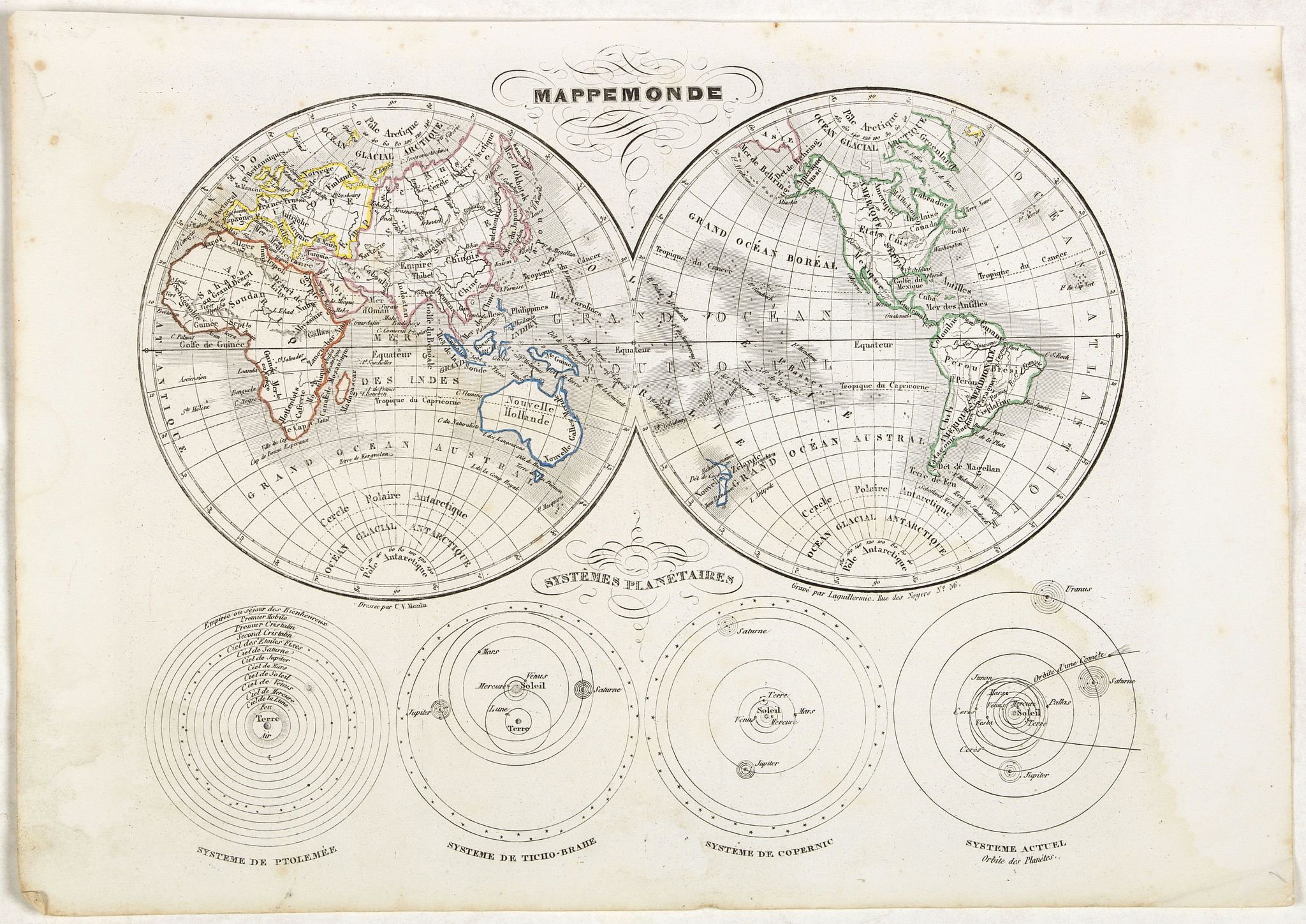 Mappemonde ancienne Poster