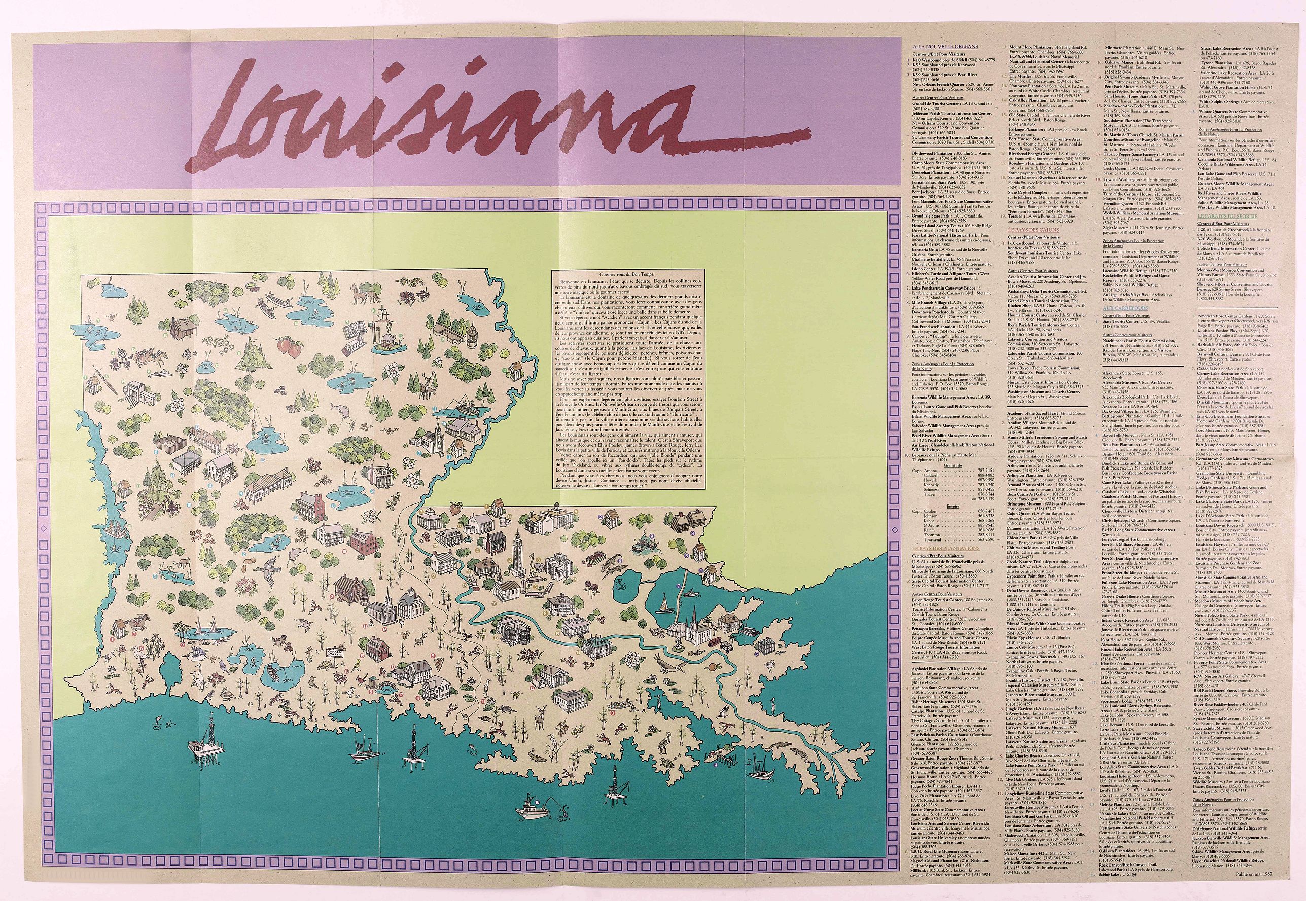 Les attractions de la nouvelle Orleans et des plantations de la " River