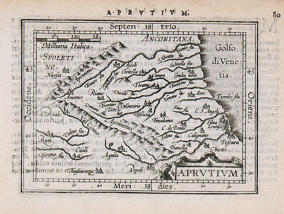 Aprutium. Old map by ORTELIUS, A. / M.
