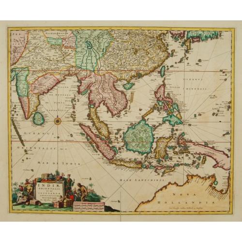 Old map image download for Indiae Orientalis nec non Insularum adiacentium.