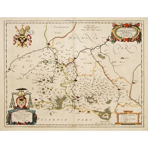 Old map image download for Archiepiscopatus Cameracensis. Archeveche de Cambray.