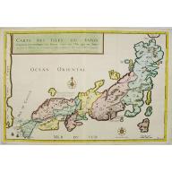 Old map image download for Carte des Isles du Japon Esquelles est remarque la Route..